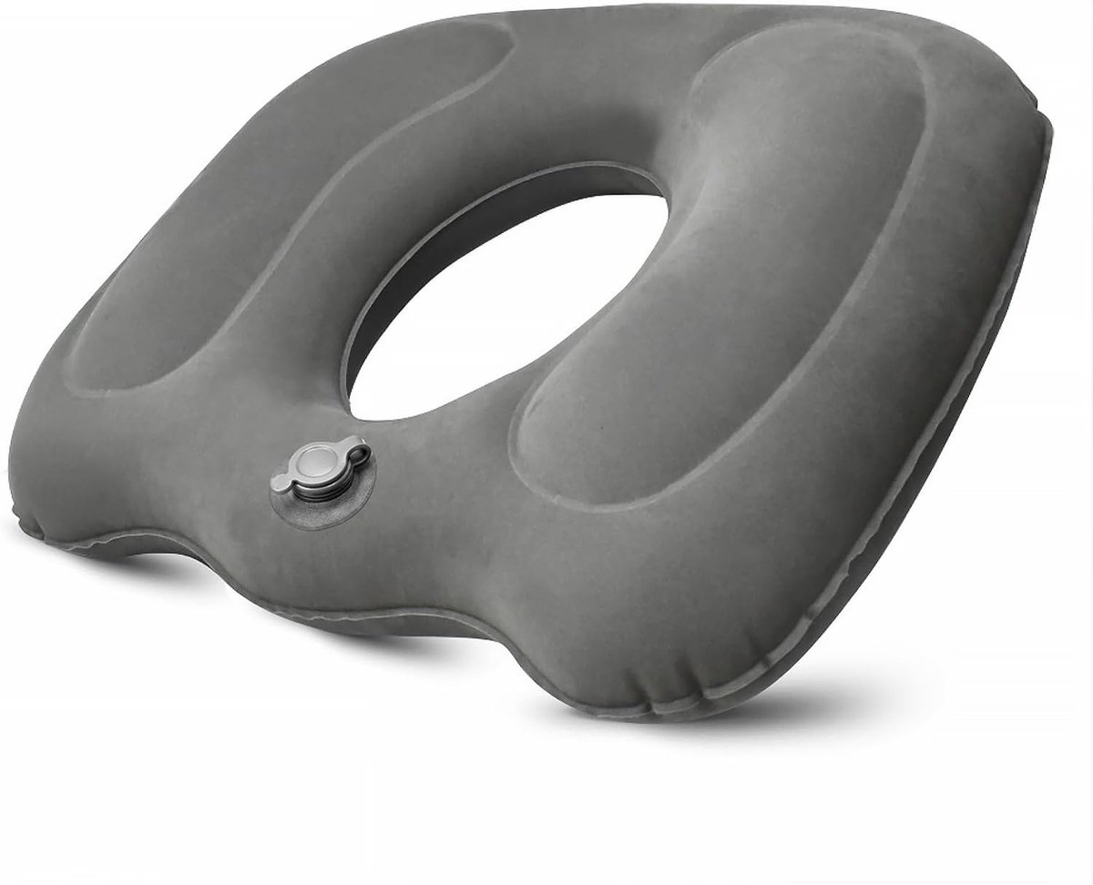 Zitring Donut voor Aambeien, Grijs, Anti-Decubitus, Geschikt voor Rolstoelen, Bureaustoelen en Autozitplaatsen, Ideaal voor Reizen en Comfortabele Ondersteuning