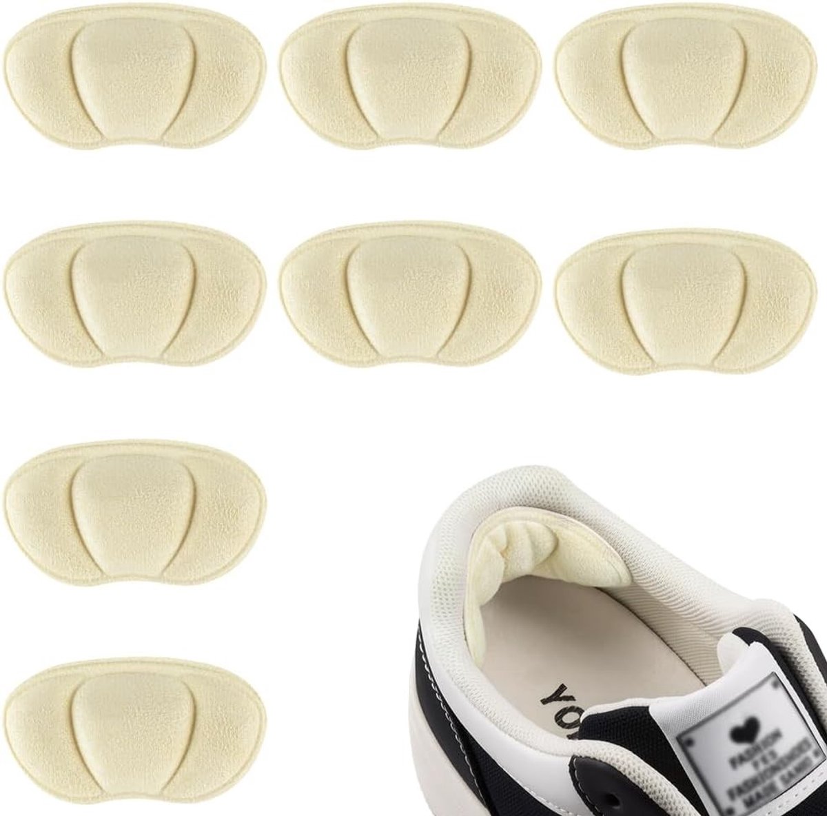 Hielkussen Inzetstukken - 4 Paar Zelfklevende Schoeninzetstukken voor Comfort en Blarenpreventie, Ideaal voor Te Grote of Losse Schoenen