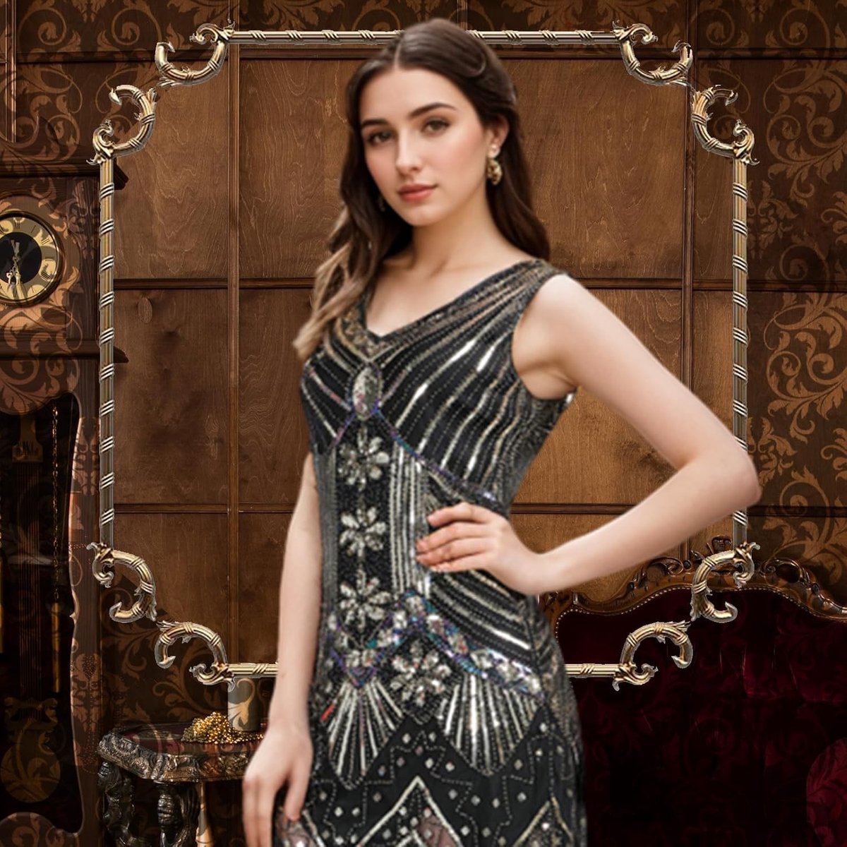 1920s Flapper Jurken met Franje en Sequins voor Vrouwen - Gatsby Stijl, Roaring 20s Kostuums en Accessoires
