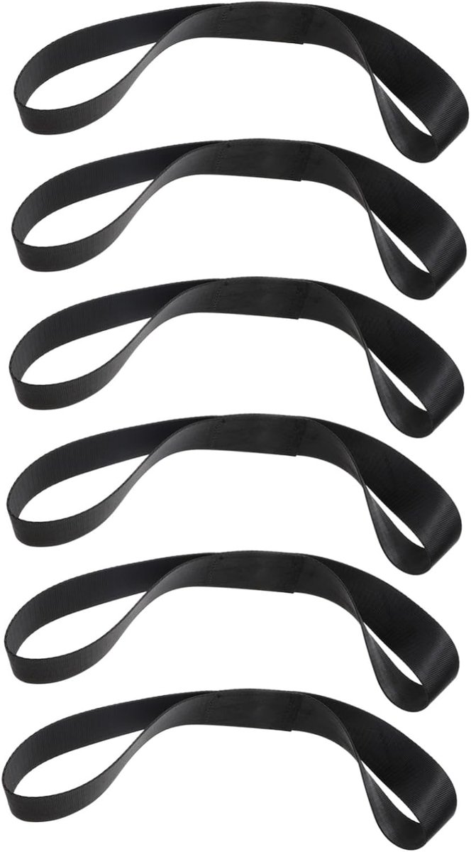 6 stuks- spanbanden- Elastische Bagageriemen- fietsriempjes- spanbanden Zwart - spanbanden kort-spanbanden fiets-spanbanden motor-Bevestigingsriemen- Eenvoudige bevestiging- Voor bestelwagens, fietsen, aanhangers, bagage-25x400mm