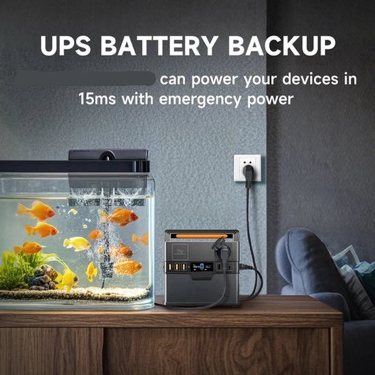 Powerstation - Generator - Aggregaat - Powerbank - Draagbare - 288Wh LiFePO4 - met 100W Opvouwbaar Zonnepaneel - voor Kamperen, Outdoor en Noodstroom