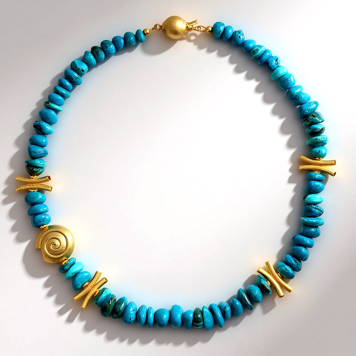 Cavill - Elegante zilveren ketting 925 sterling - Blauwe Atacama Opaal 215 ct - Handgemaakte opaal sieraden - Verguld - Dames ketting 48 cm