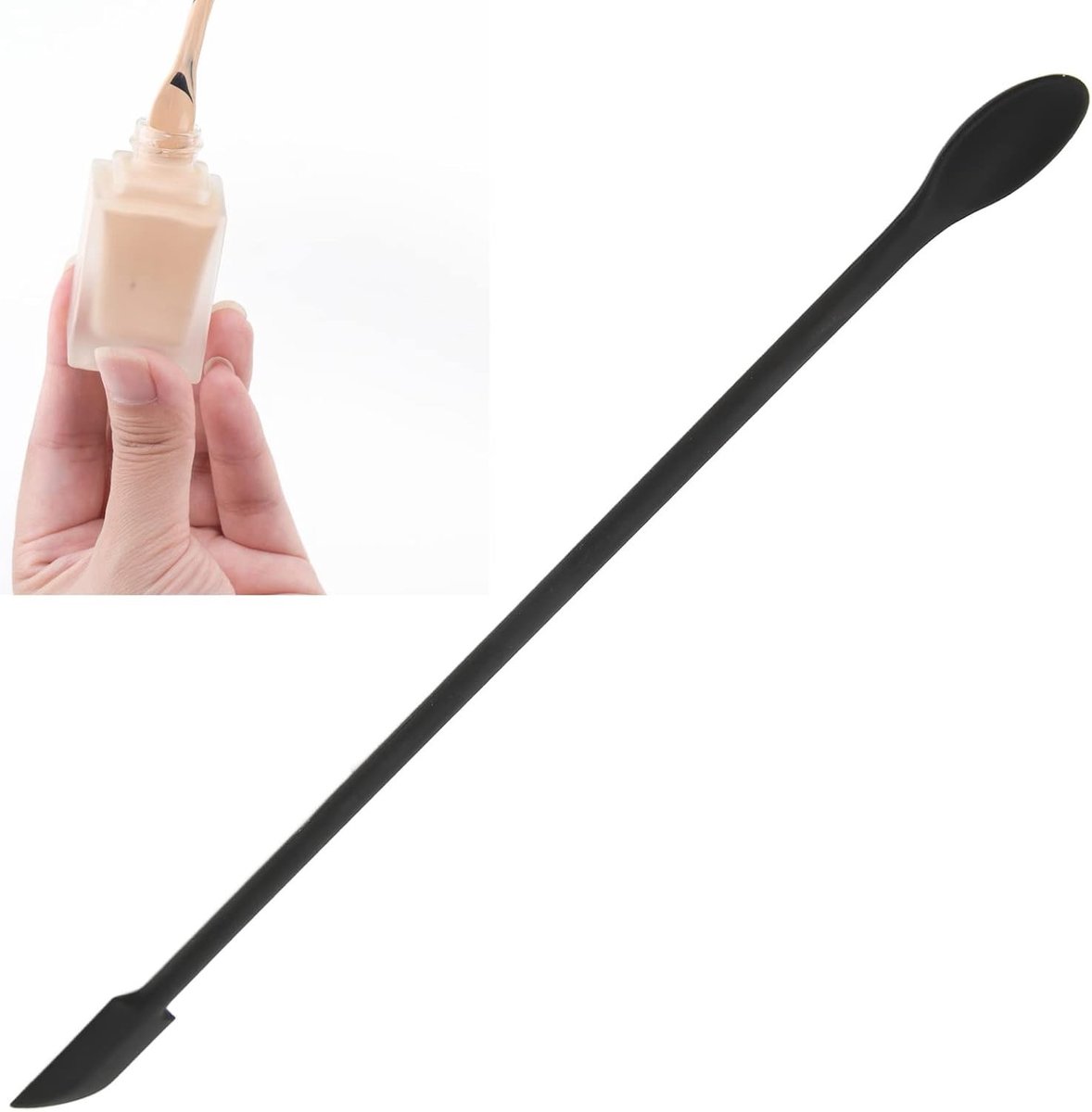 Siliconen Make-up Spatel, Dubbelzijdige Mini Spatel voor Foundation en Gezichtsmakeup, Perfect voor Thuis en Reizen