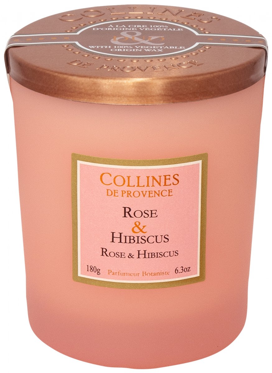 Collines de Provence Duo Kaars 180 g (Geur : Roos & Hibiscus)