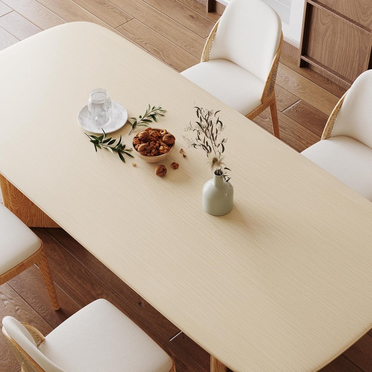 Houten Behang in Optisch Beige - Natuurlijke Look voor Muren, 40cm x 200cm, Duurzaam en Stijlvol