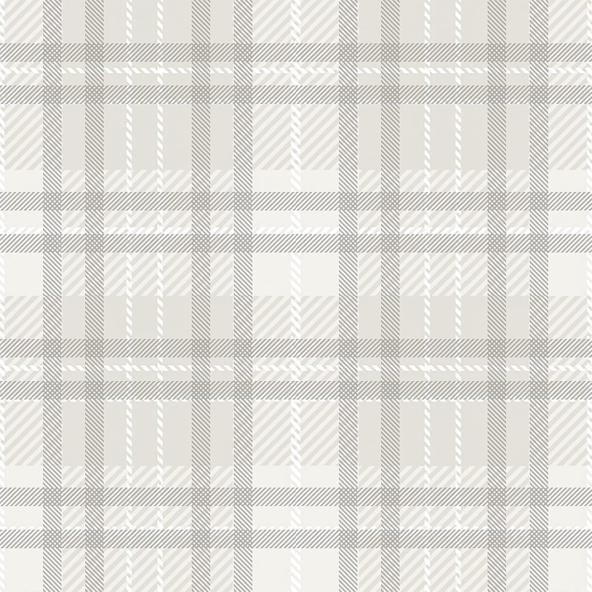 Lichtgrijze Faux Tartan Peel and Stick Behangrol 44.5cmx200cm - Verwijderbaar Tartan Contactpapier voor Slaapkamer en Badkamer, Ideaal voor Meubels en Kasten