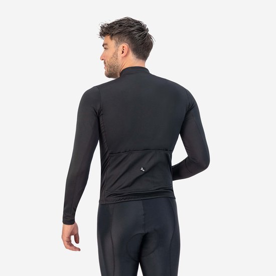 Rogelli Core Heren Fietsshirt - Lange mouw - 3 achterzakken - Zwart — afbeelding 3