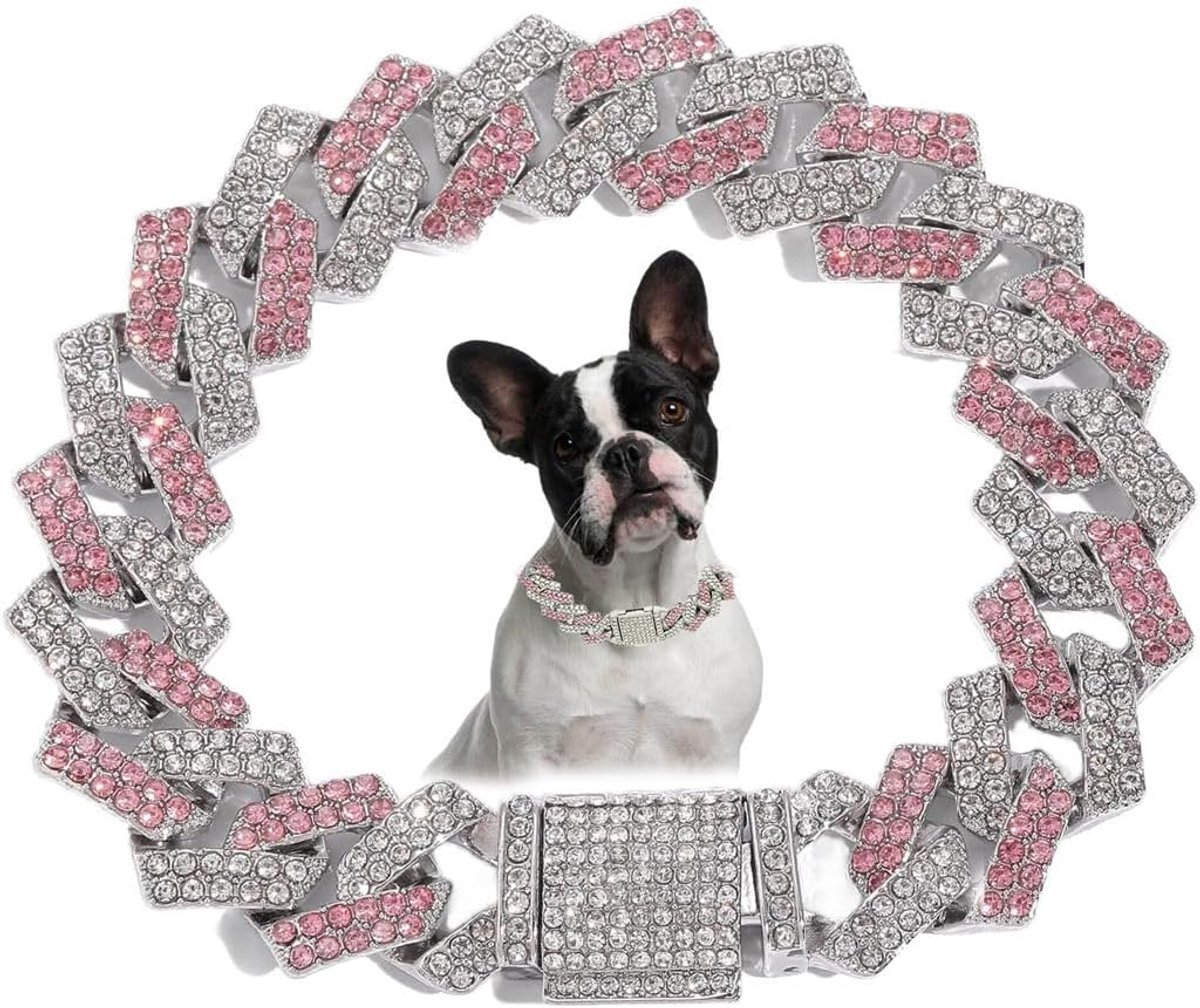 Halsband - 50 cm - Verstelbaar - Roze