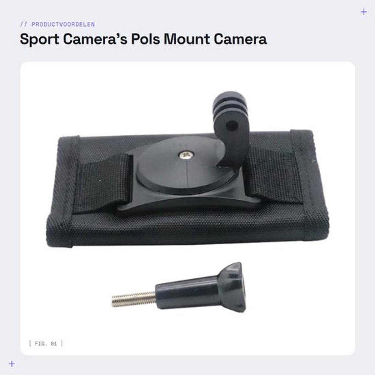 Dailygoods - Sport Camera's - Pols Mount Camera Strap - Eenvoudig te gebruiken