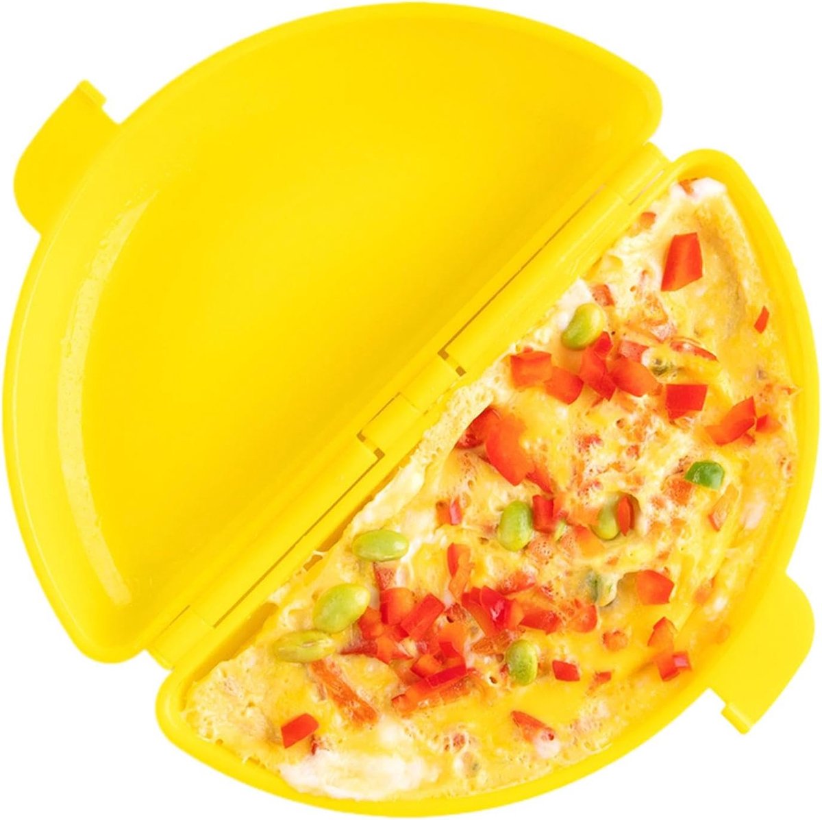 Magnetron Omeletmaker, Hittebestendige Omeletpan met Deksel, Draagbare Eierpocher voor Snel Ontbijt, Praktisch Magnetron Keukenaccessoire