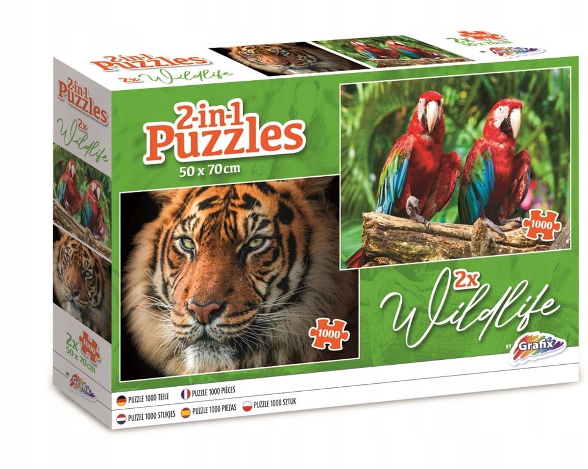 Grafix Creatieve Puzzel: Leeuw & Papegaaien 2000 Stukjes