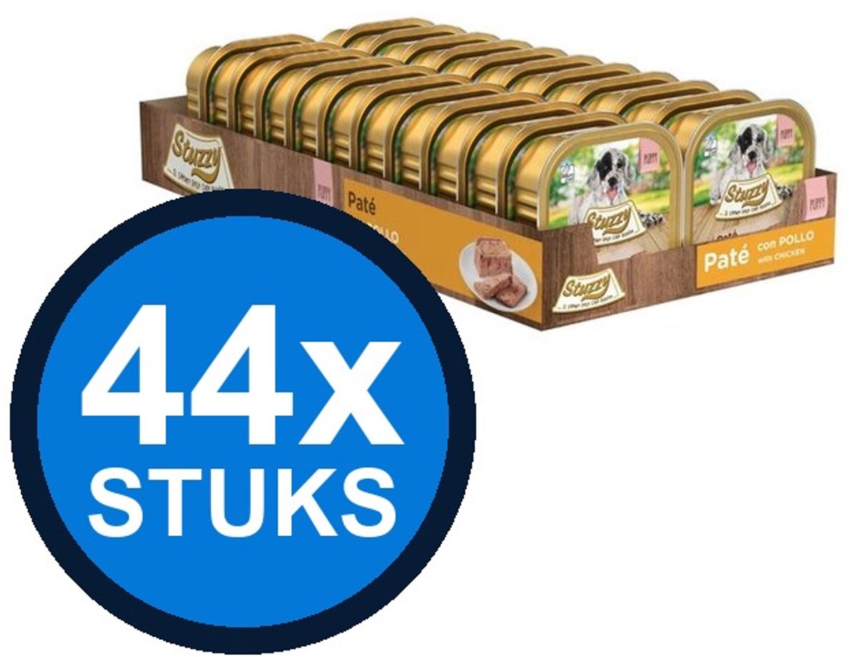 44x Stuzzy - Hond Paté Kip - Hondenvoer Natvoer - 150g