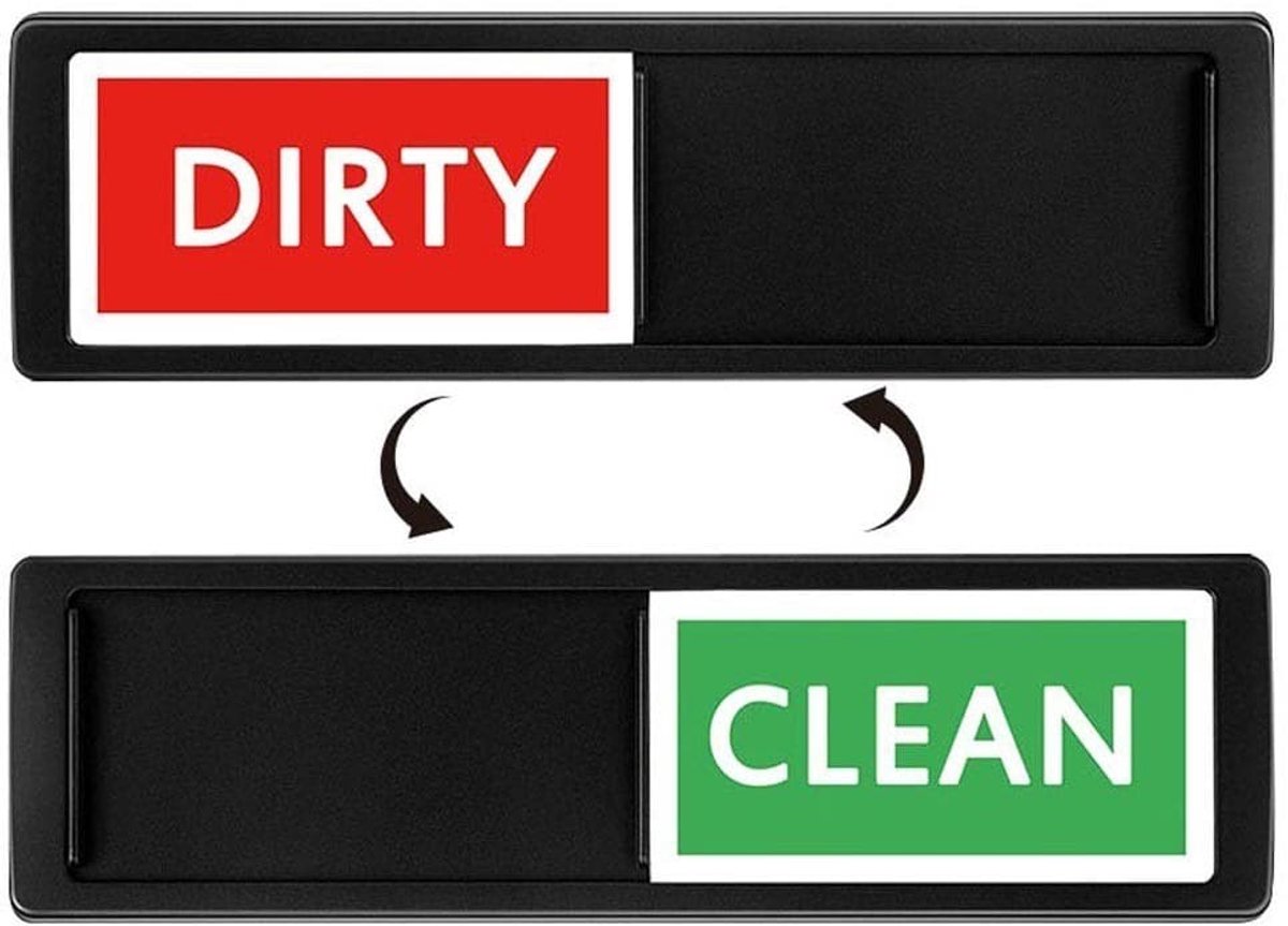 Magnetische reinigings-/vuilindicator Geschikt voor de vaatwasser, dubbelzijdige magnetische vaatwassersticker