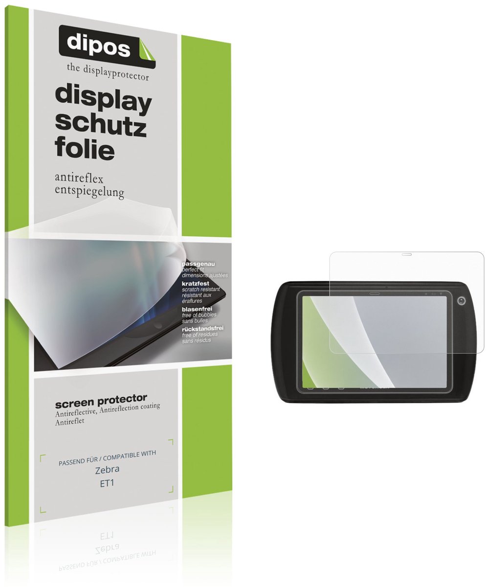 dipos – 2x Matte Beschermfolie geschikt voor Zebra ET1 | Krasbestendige & antireflecterende Screenprotector Ultra-Thin