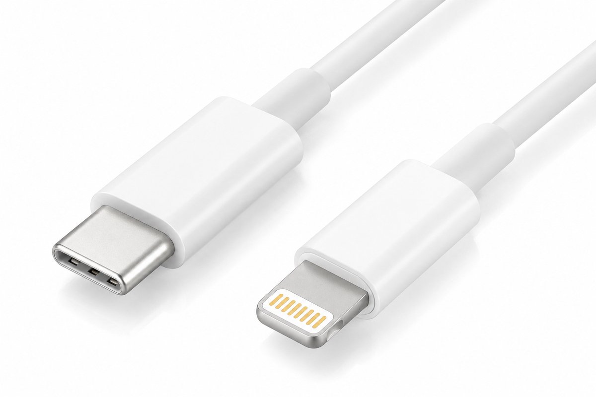 USB-C naar Lightning compatibel kabel 2 meter Wit