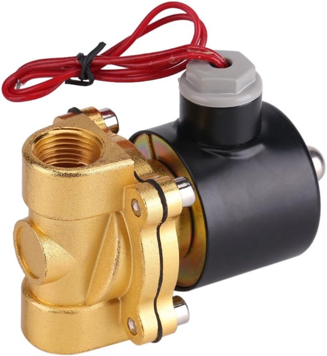 Elektrische Solenoïde Klep 220V DN15 1/2" - Normaal Gesloten Waterklep voor Water, Olie en Luchtgebruik in Huishoudens en Hobbyprojecten