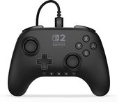 Zwarte PowerA bedrade controller voor Nintendo Switch met logo.