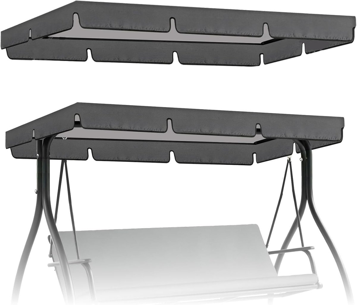Tuinbank Bescherming, 2-3 Zits Schommelbank Cover, Waterdicht, UV-Bescherming en Winddicht, 195 x 125 x 15 cm, Ideaal voor Buitengebruik en Langdurige Bescherming