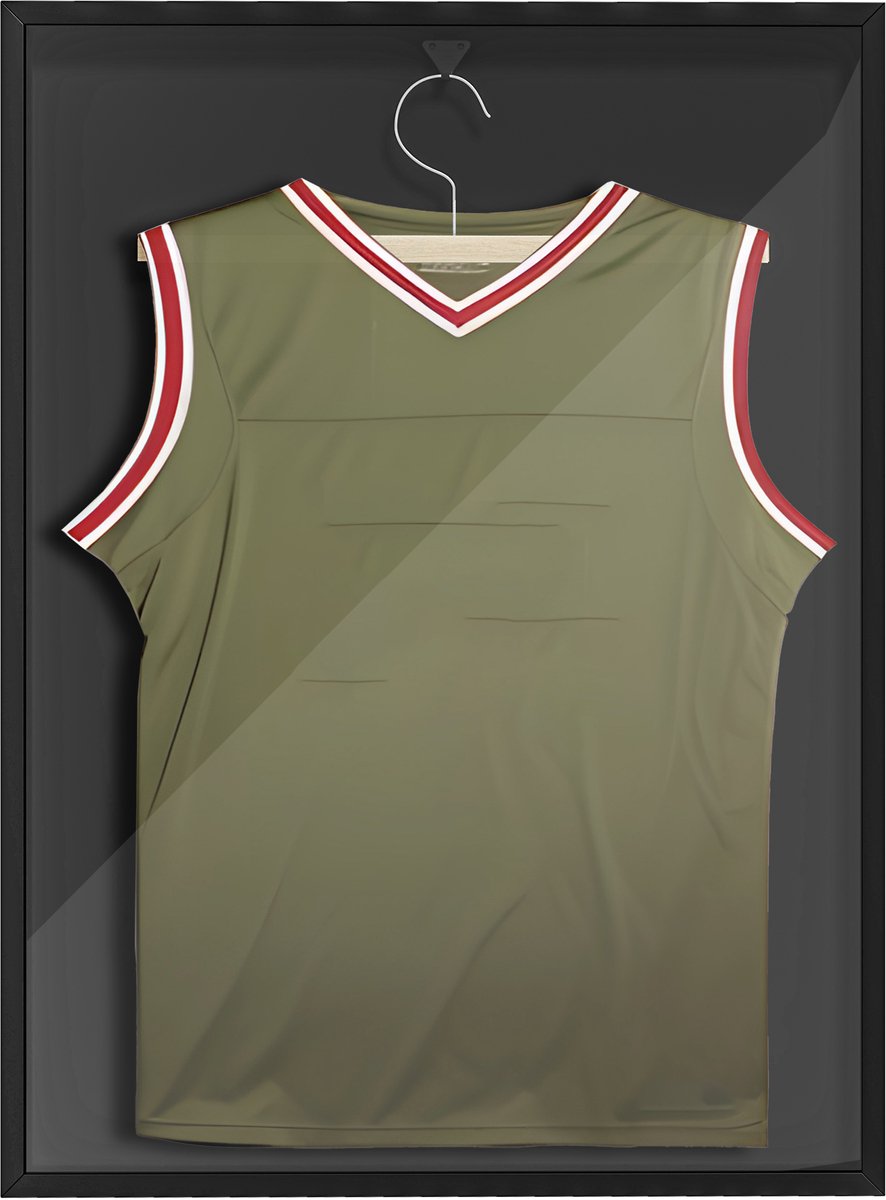 Homcom Jersey Display Frame-Aluminiumlegering, Acryl-60L x 4B x 80H cm-Zwart