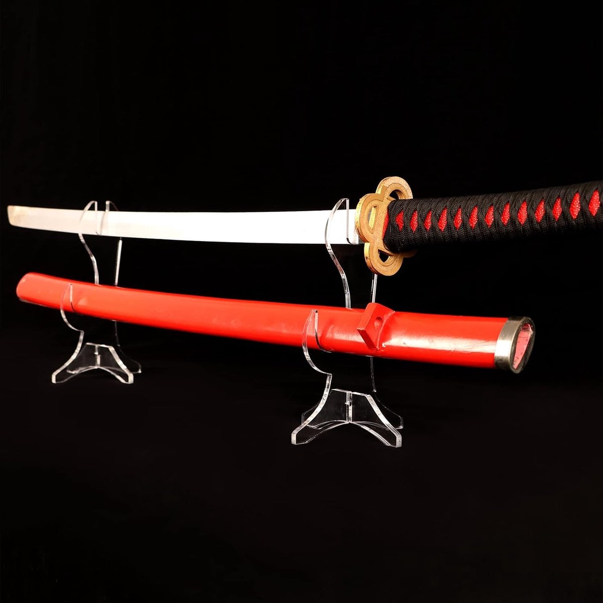 Zwaardhouder - Zwart Transparant - 19,8 x 9,5 cm - Acryl Displaystandaard - Voor Katana en Samoeraizwaarden