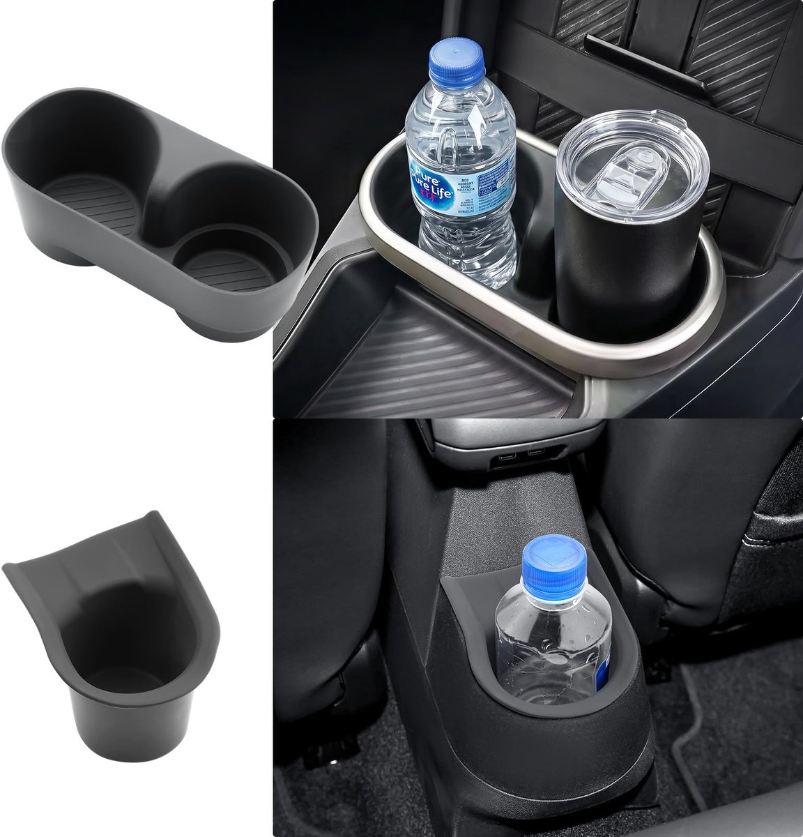 Coleya Auto middenconsole achterbank bekerhouder opbergdoos compatibel met Mini Cooper F65 F66 2024-2026, achterbank - ShopVlot