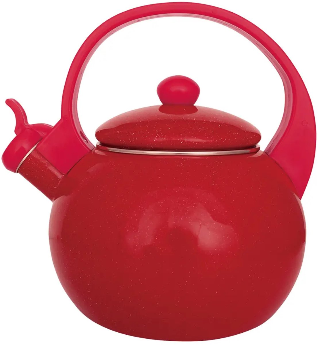 Kinghoff 2080 fluitketel - Emaille - Red - 2 liter - rood