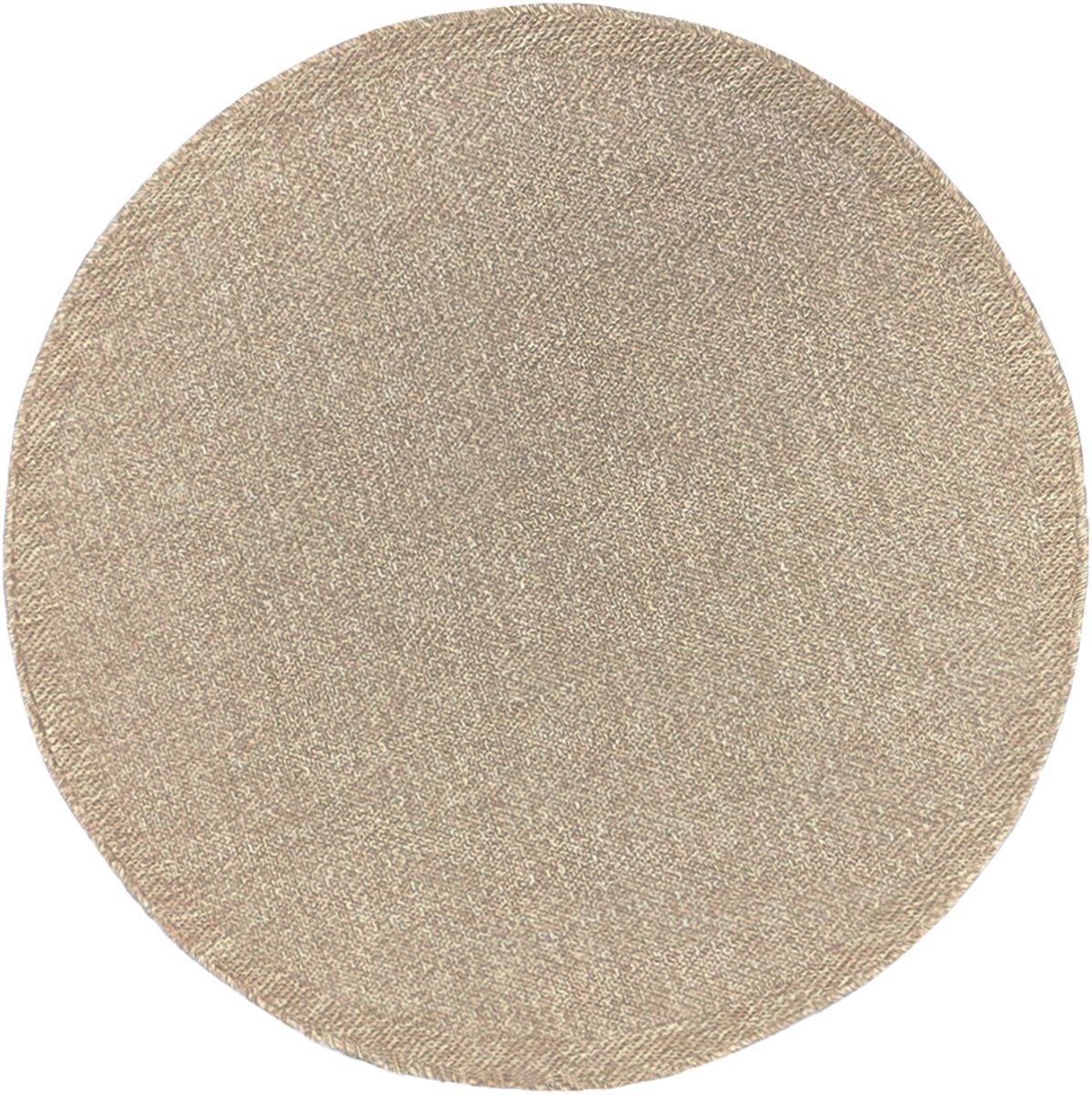 the carpet Kansas - Robuust In- en Outdoor vloerkleed, natuurlijk jute-look, weerbestendig, geschikt voor terras en tuin, 120 cm rond naturel met fijn geweven structuur