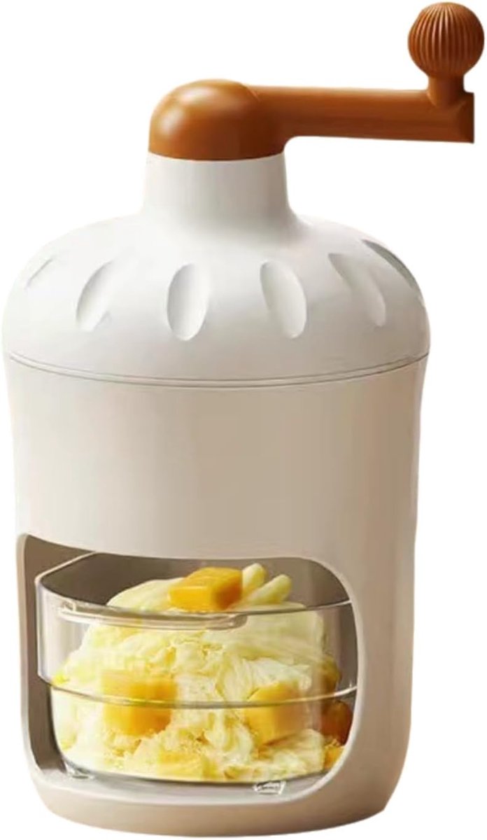 Handbediende ijscrushermachine, draagbare handmatige ijsschaaf met roestvrijstalen mes en schaal for thuiscommerciële cocktails en smoothies