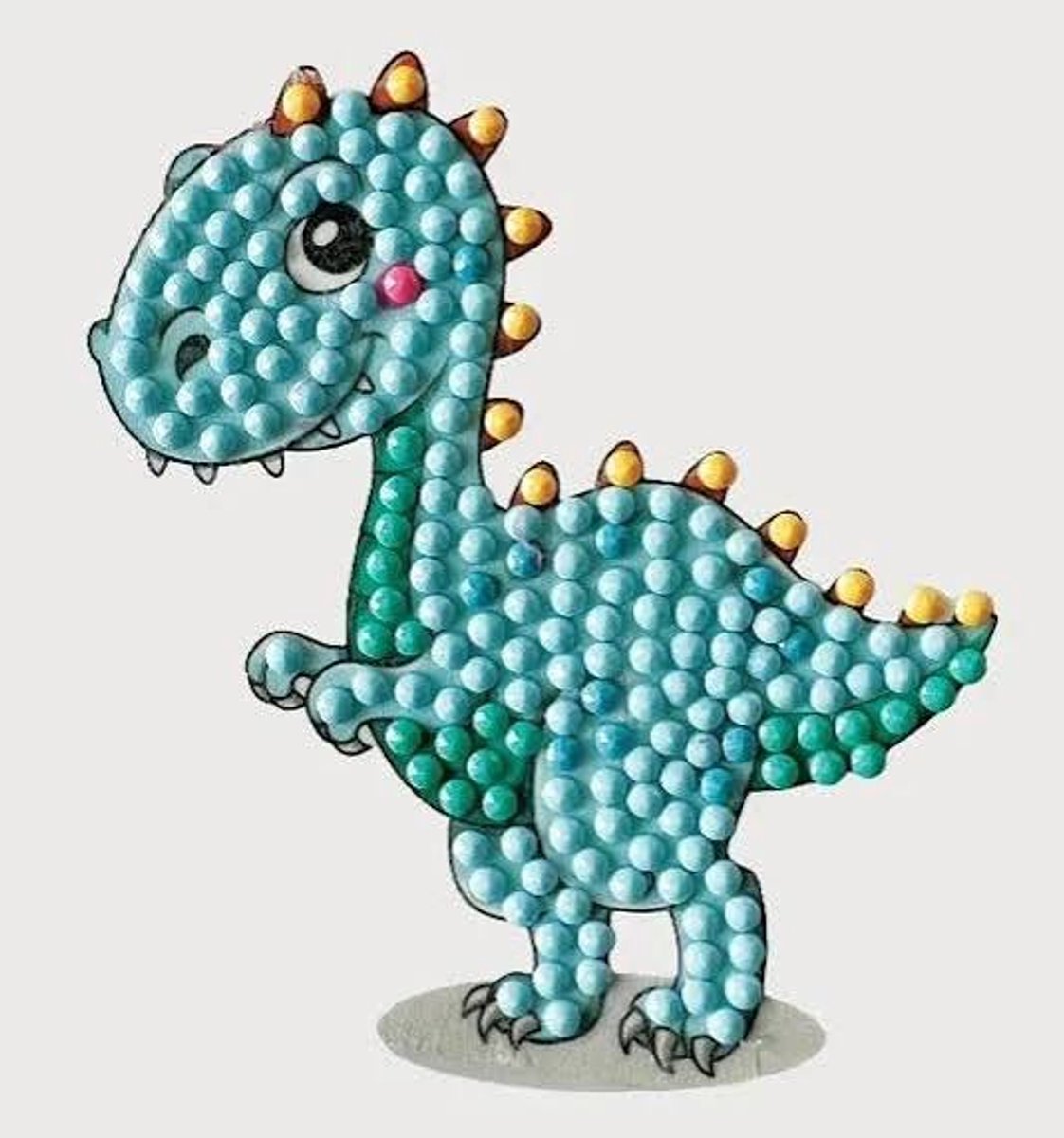 crystal art sticker van een dinosaurus om te diamant painten