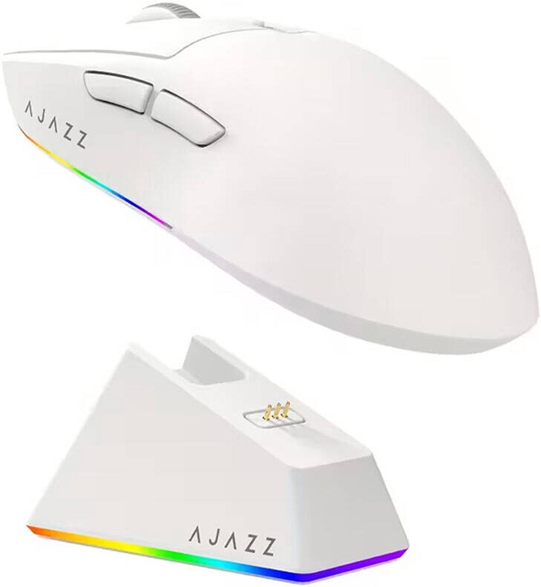 AJAZZ AJ139 V2 MC-Draadloze Gaming muis-RGB oplaadstation-66g ultralichte driemodus optische muis-PAW3311‑sensor tot 12000 DPI-ergonomische oplaadbare gaming‑muis voor pc/Mac