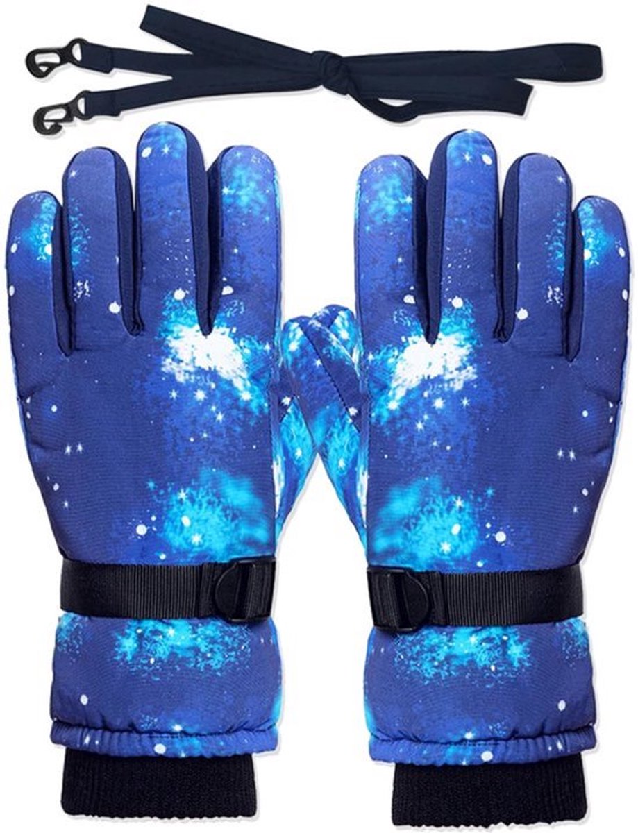 Allecto Ski Handschoenen Kinderen Warm en Windproof Blauw