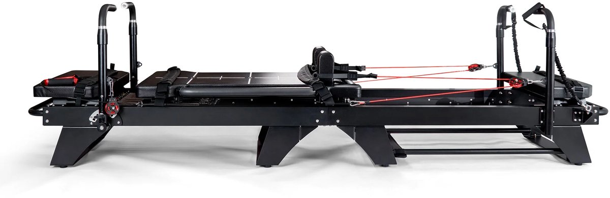 Mewave© Pilates Megaformer - Professionele Reformer - Voor Thuis & Studio - Zwart