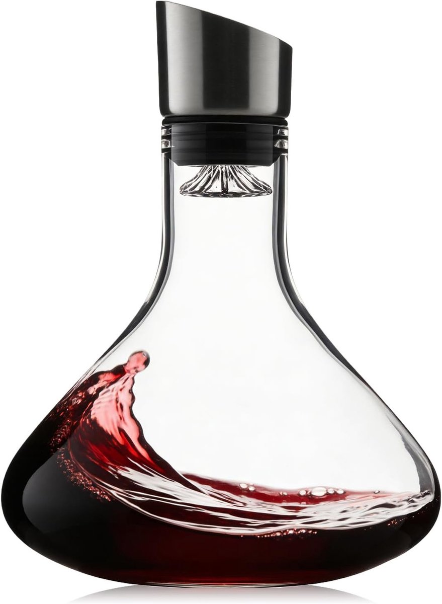 Elegante Wijnglazen Decanteerder met Geïntegreerde Aerator voor Roodwijn, Perfect voor Wijnliefhebbers en Feestjes (1500 ml)