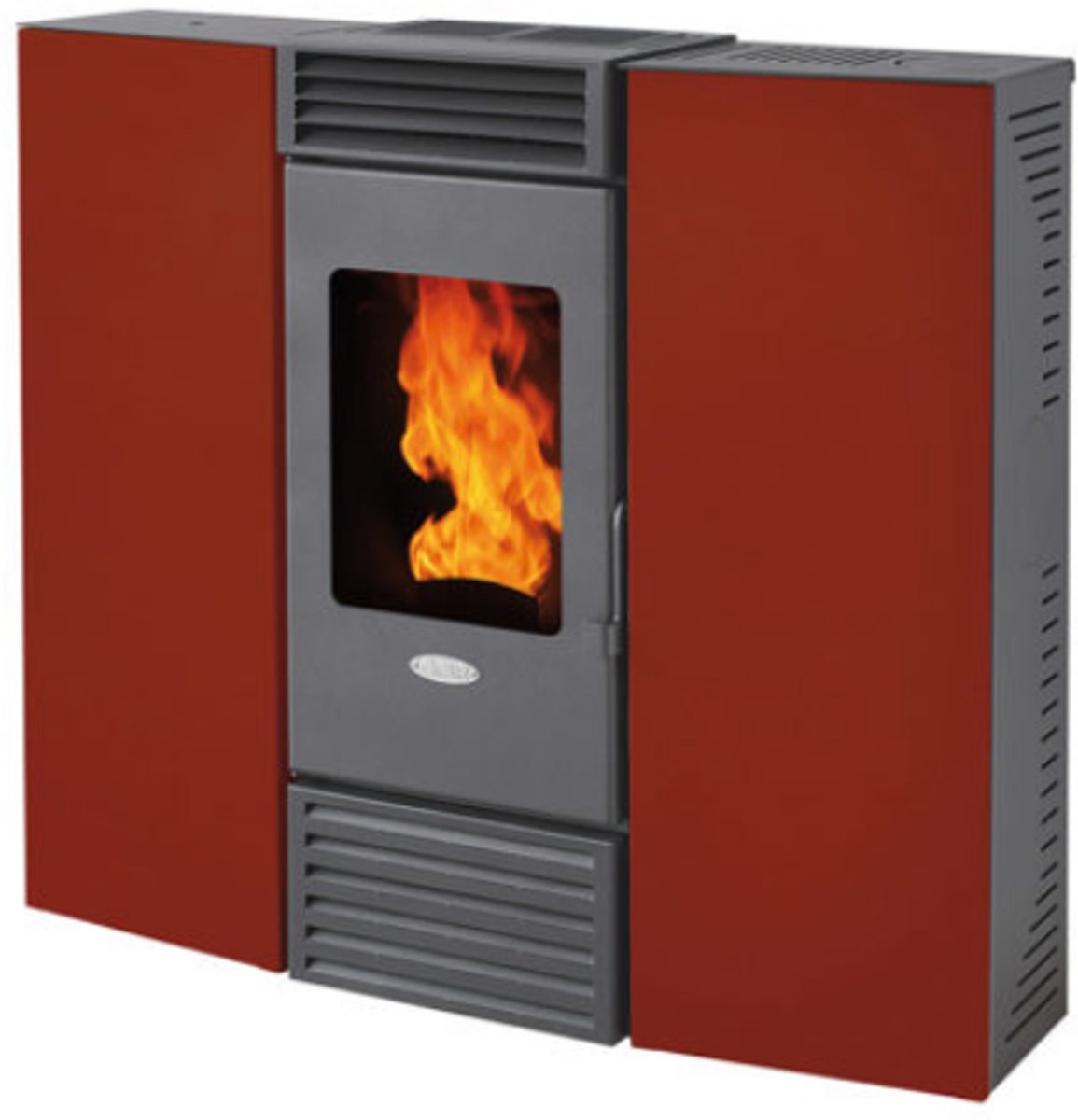 Fair Pelletkachel XSC10 Slim – 10 kW – Ultra-Slank Design – Semi-kanalisatie – Tot 280 m³ – Bordeaux