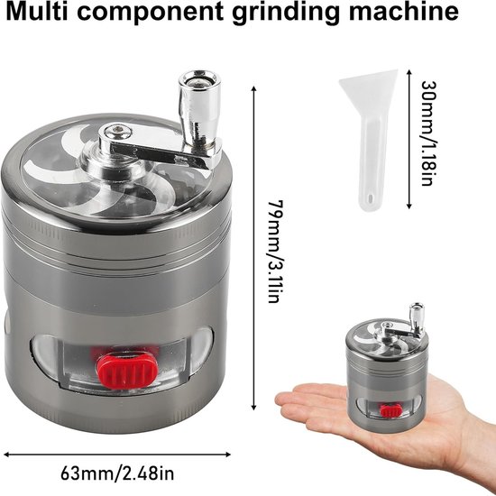 Handmatige Zoutmolen Set met Zinc Alloy Tray, 60 mm Metaal Molen voor Koken, Perfect voor Keuken en Kruidenslijpen, Set van 6 — afbeelding 5
