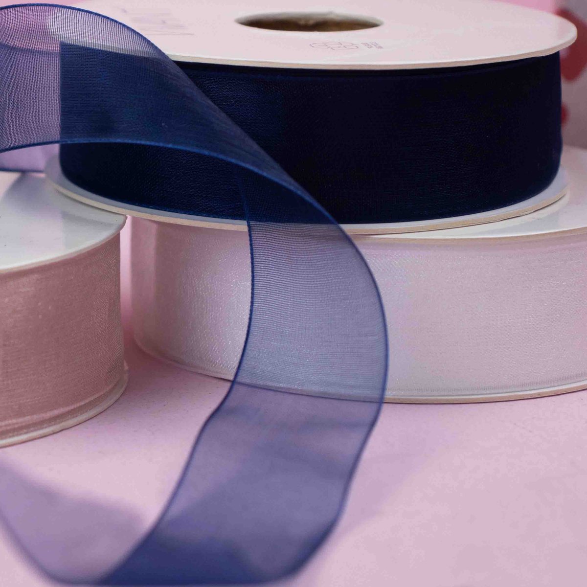 Organza lint Taupe 25mm x 50m