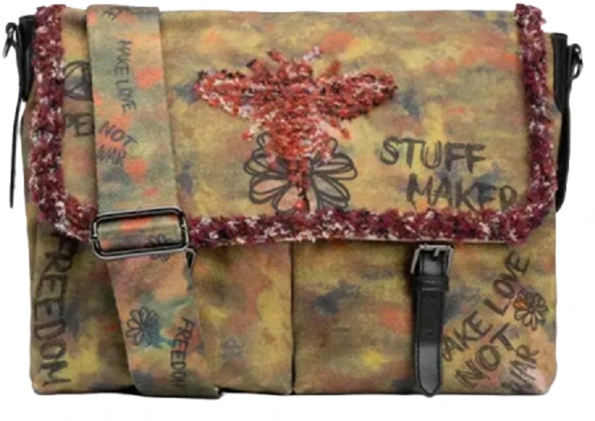 Stuff Maker Iconic Messenger bag in Used Khaki