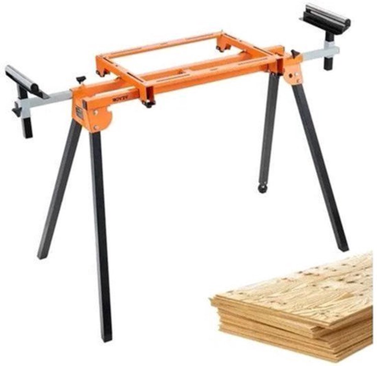 Verstekzaagstandaard - Verstekzaagwerktafel - Verstekzaag - Slijphakzaag - 79inch - Schuifrails - 330lbs Belastbaarheid - voor zaagwerken