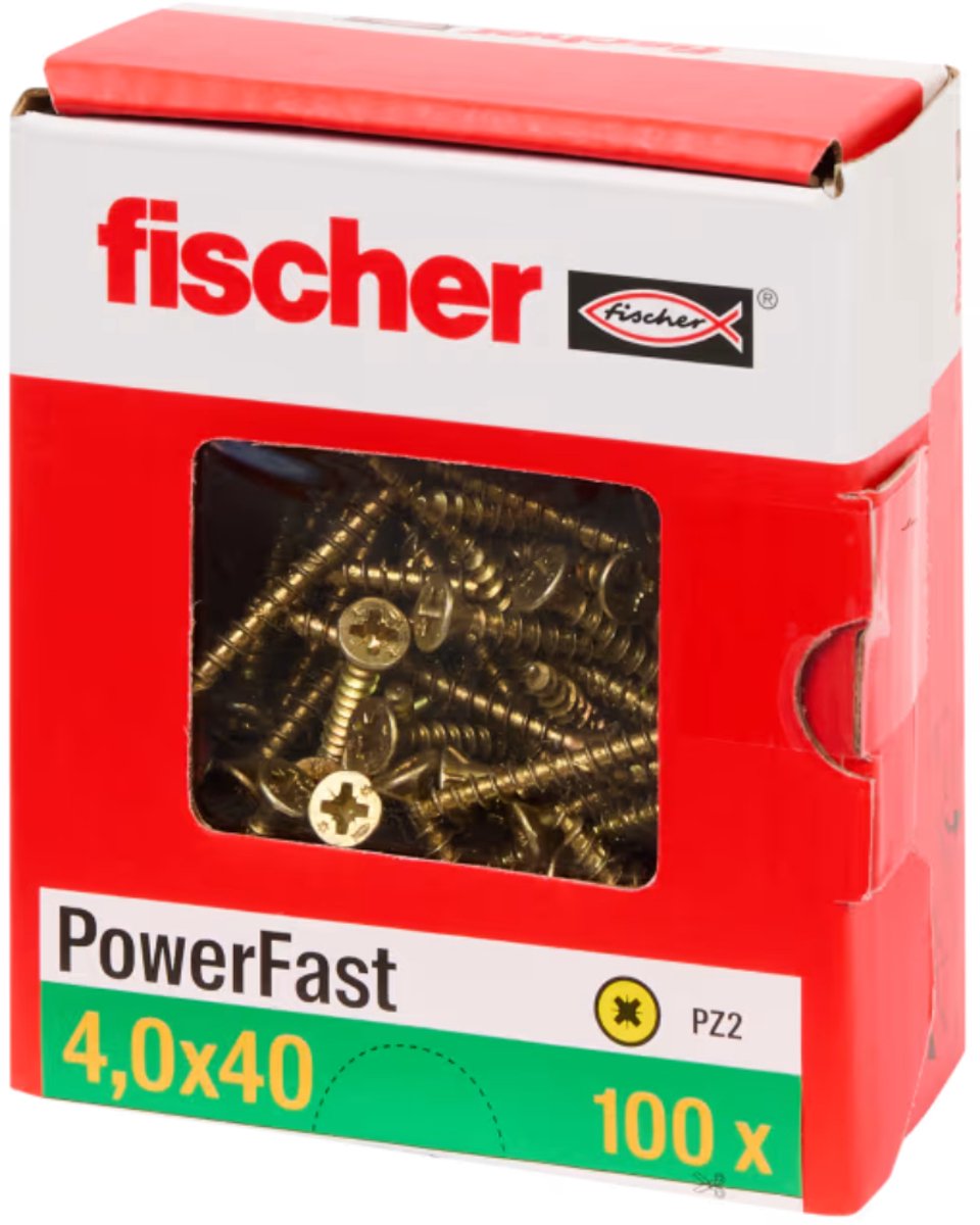Fischer schroeven - Verzonken kop - PZ 2 - Professionele schroeven