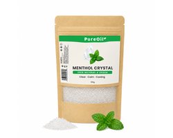 PureOil - Menthol Kristallen - 100g - 100% Puur Kristallen - Sauna - Verkoudheid - DIY - Incl. Ebook