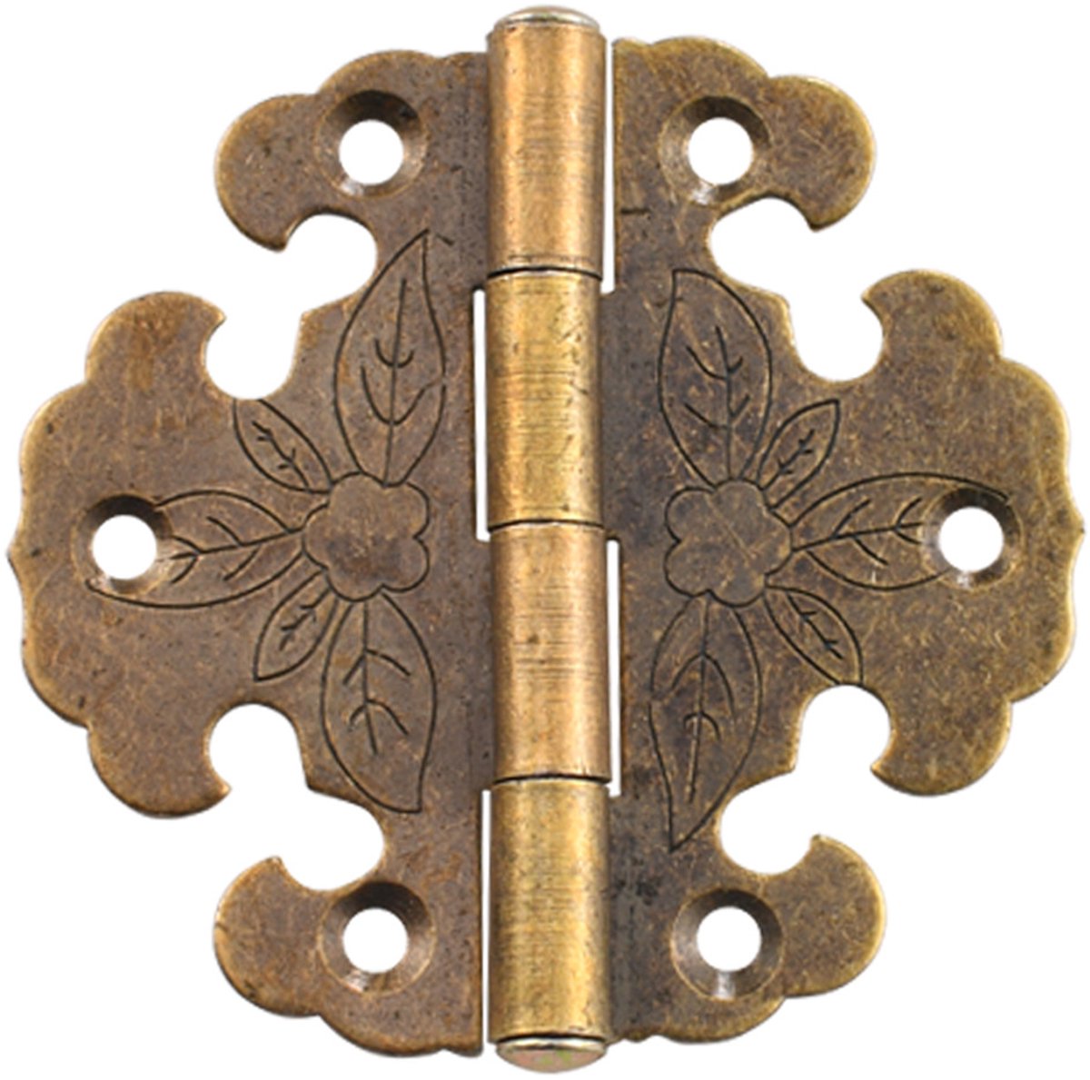 4 stuks - vintage scharnieren- scharnieren- scharnier- Antieke scharnieren-metalen scharnieren-Doosscharnier- Decoratieve scharnieren-Scharnieren voor meubels-voor kasten, kastdeuren, kisten