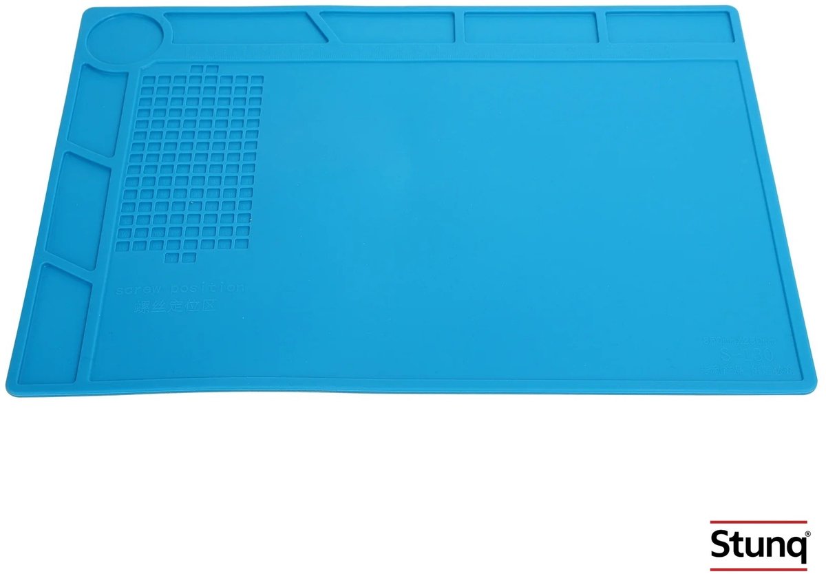 Stunq® Professionele rubberen horlogereparatiemat antislip werkmat (blauw)