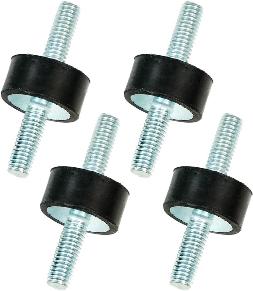 4 Stuks Rubber Shock Absorbers - Silentblock Rubber Metalen Isolatoren Vibration Dampers voor Auto's, Botens en Machines (VV M6 x 18/20 x 10mm)