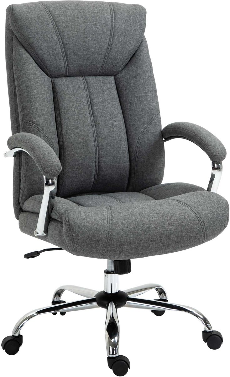 Vinsetto-Bürostuhl-Schaumstoff, Polyester-65B x 78T x 110-118H cm-Grau