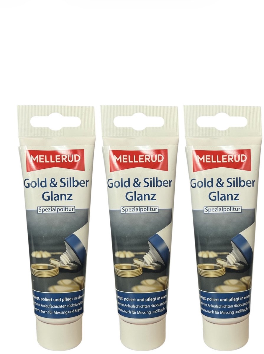 3 Stuks Goud- en Zilverglans Speciaal Polijstmiddel 75ml