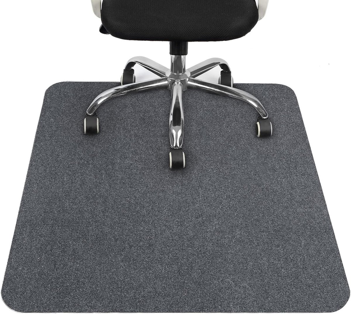 Bureaustoel - Grijs - 90 x 120 cm - Polyester Vloerbeschermingsmat voor Harde Vloeren - Voor Thuis en Kantoor