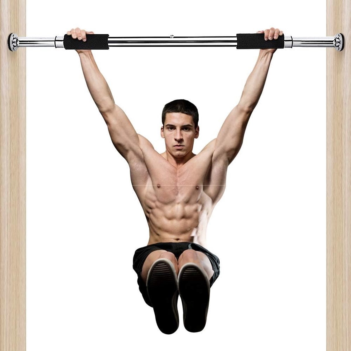 Verstelbare Pull-Up Bar voor Thuisgym, Geschikt voor Deurframes van 62-100 cm, Ideaal voor Krachttraining en Fitness