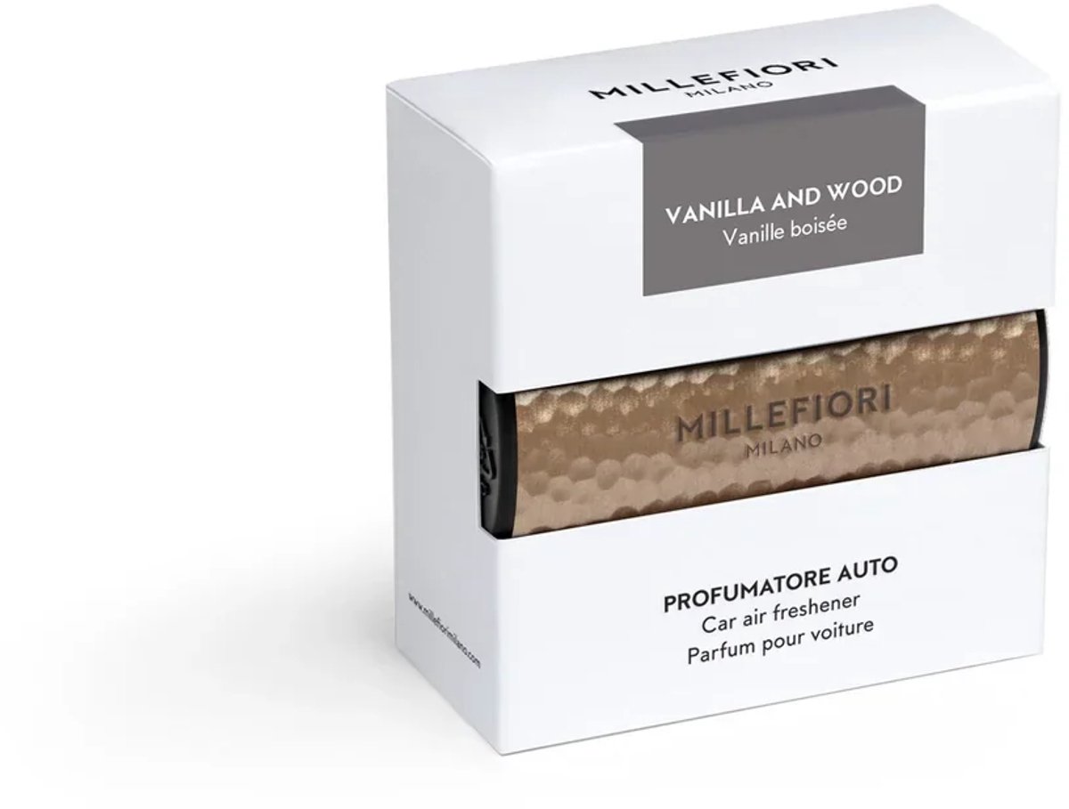 Millefiori Milano - Autoparfum Icon 84 - Goud - Metal Shades - Vanilla & Wood