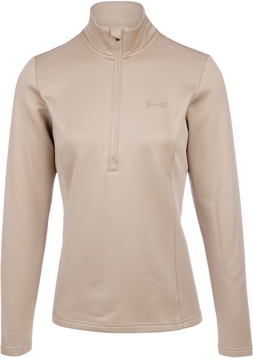 Brunotti Heronne Snow Fleece Dames – Fleece Vest Wintersport Kleding Tricot Fleece Simply Taupe