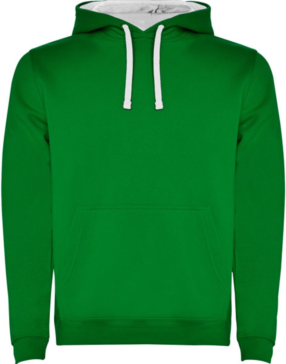 Roly Men´s Urban Hooded Sweatshirt RY1067 - Kelly Green 20/White 01 - S